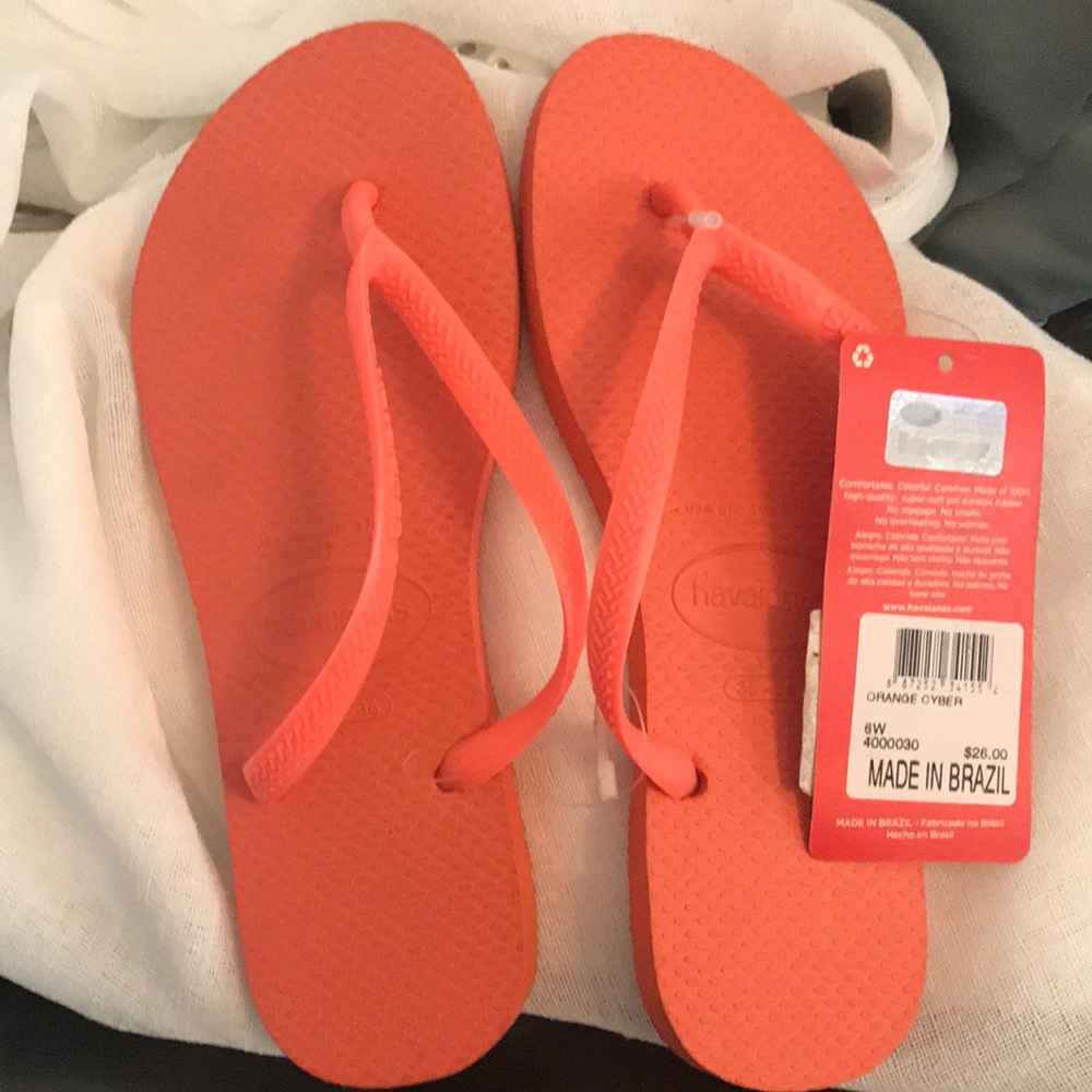 Coral Havaianas sz 6 brand new